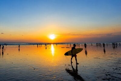 lombok sunset surf