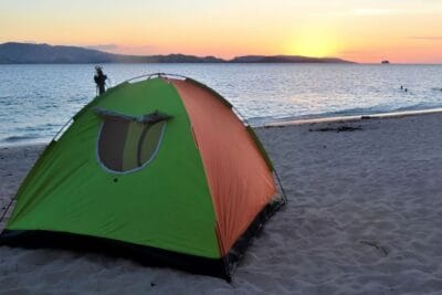 sunset at camping site 17 island Riung Flores