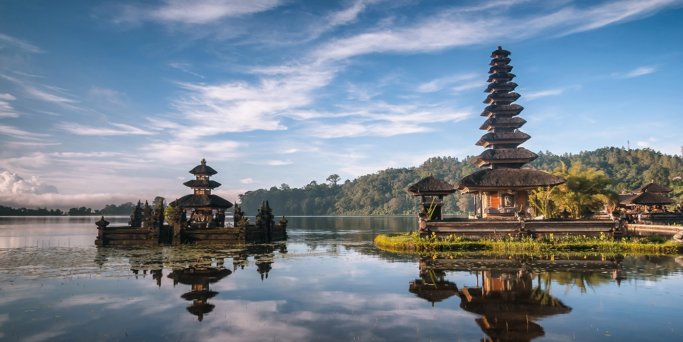 Ulun Danu Beratan Temple on Lake Beratan Bali
