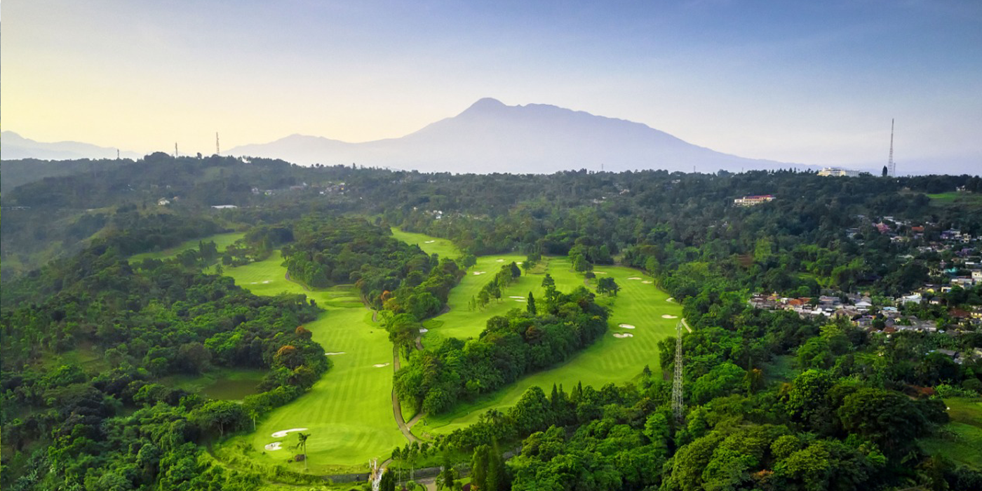 Golfer playing on the fairway at Gunung Geulis Golf in Bogor